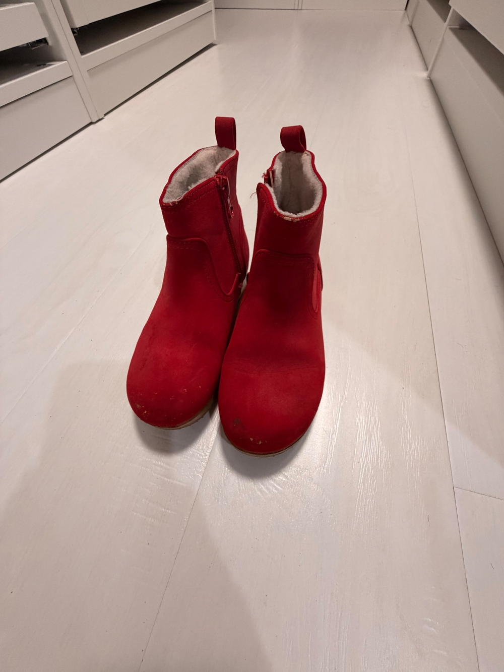 Cat & Jack Red Kids Suede-Look Booties